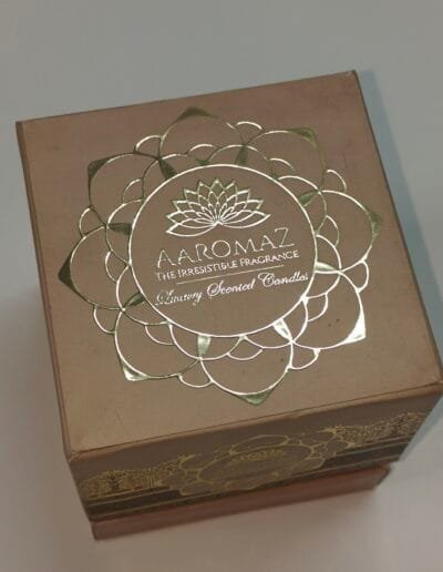 Scodix Gold Foiling on Candle Box | BoxCraft