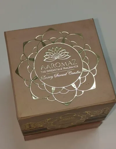 Scodix Gold Foiling on Candle Box | BoxCraft