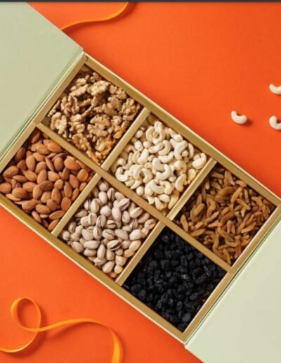 dry fruits and assorted chocolate gifting packaging box 1