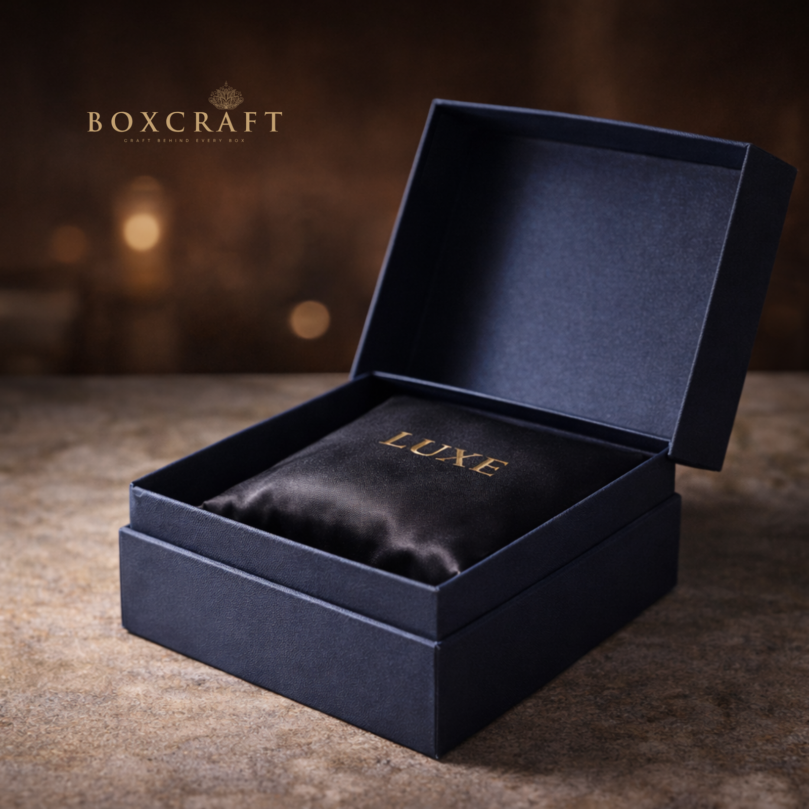 Luxury Rigid Box Manufacturer in India a pink box sitting on top of a table